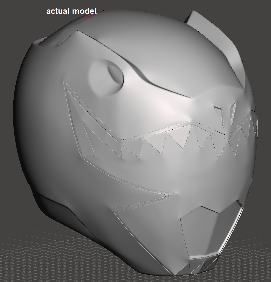 Power Rangers Dino Charge Green Ranger helmet 3D print model_4