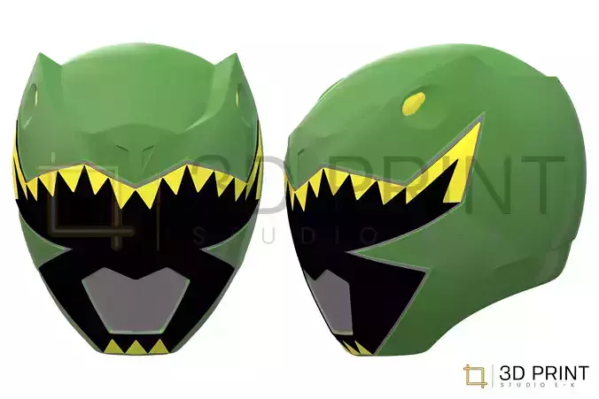 Power Rangers Dino Charge Green Ranger helmet  3D print model