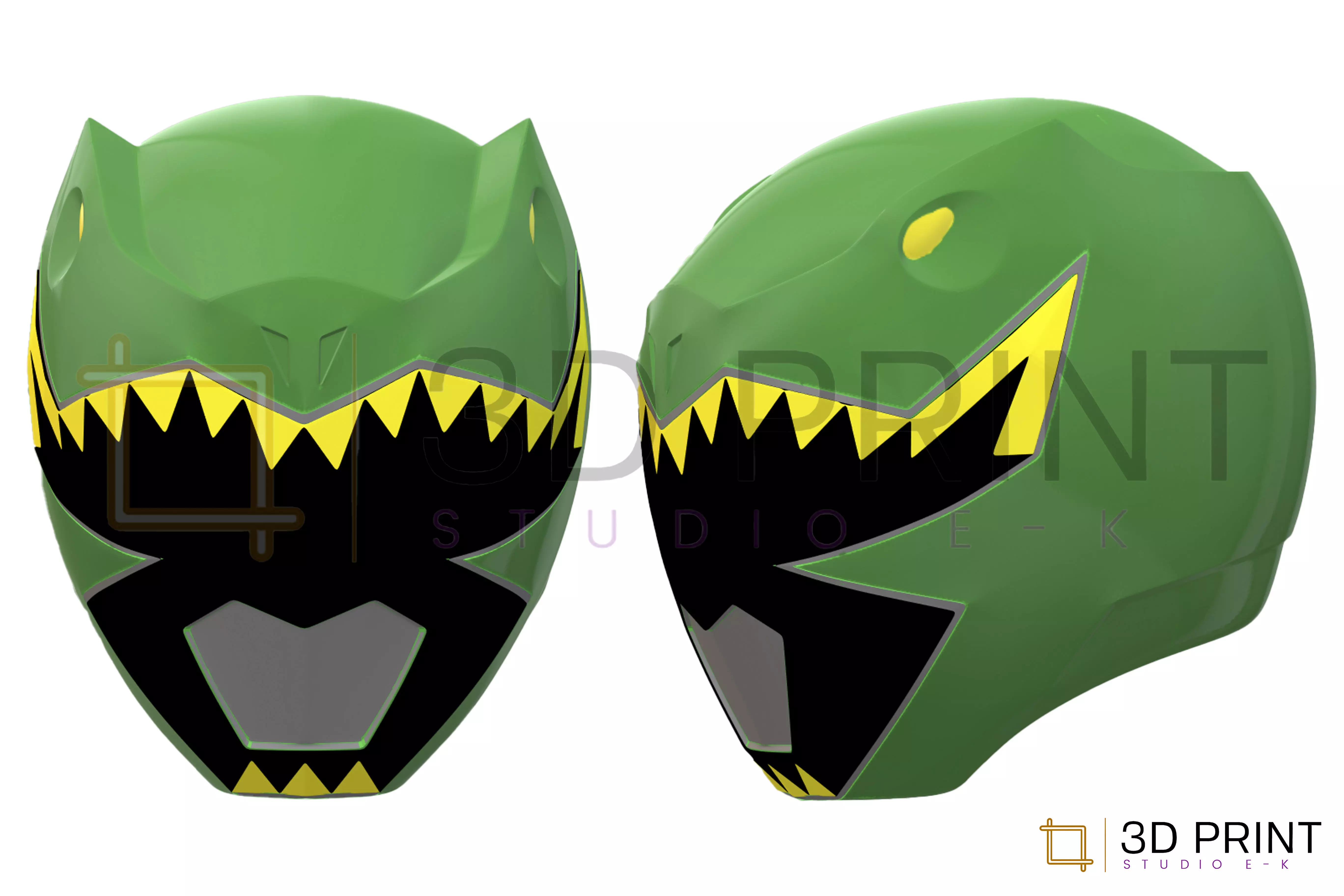 Power Rangers Dino Charge Green Ranger helmet 3D print model_0