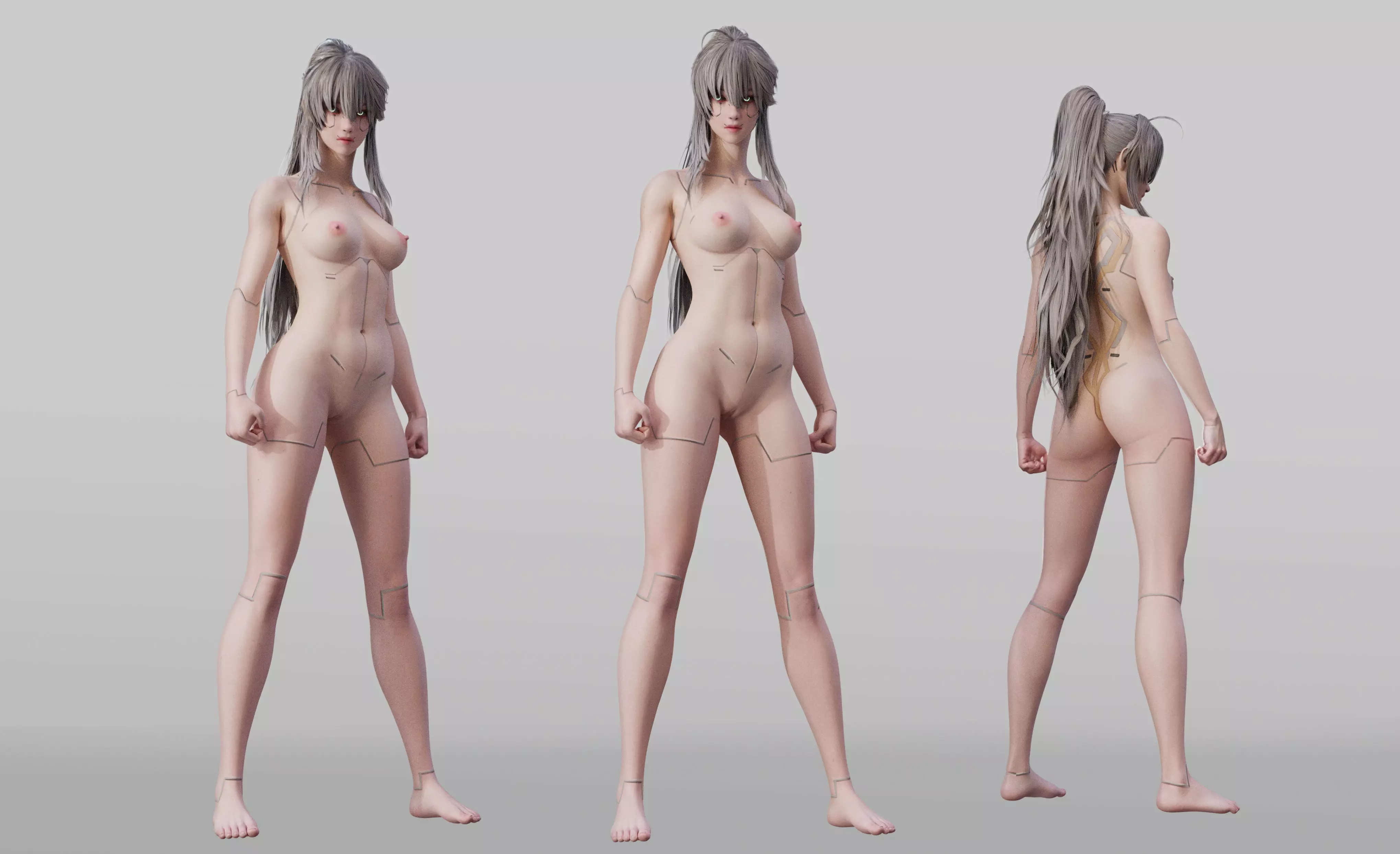 Cyber Girl 3d Character 3D model_7