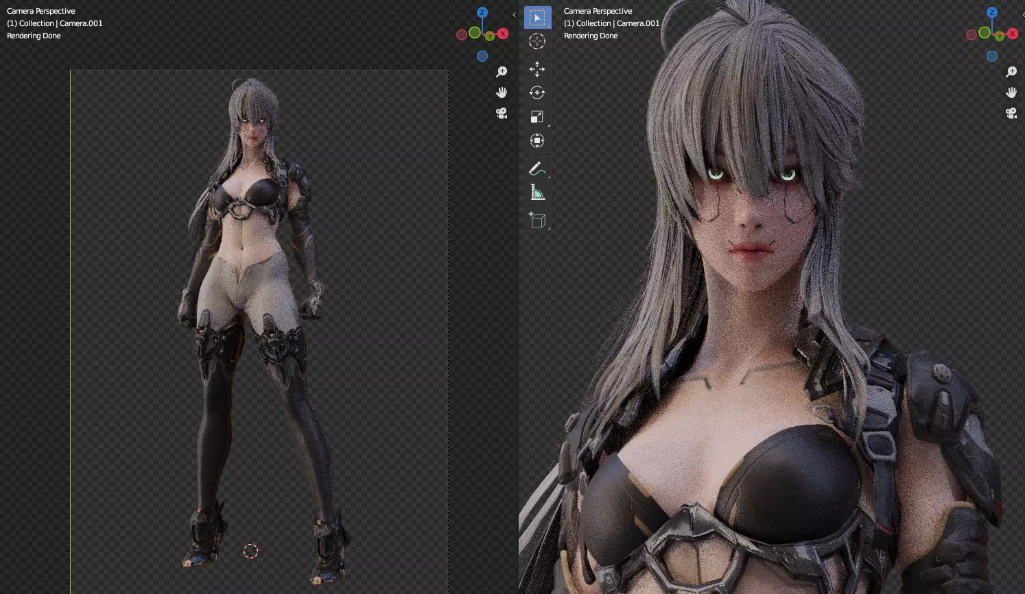 Cyber Girl 3d Character 3D model_9