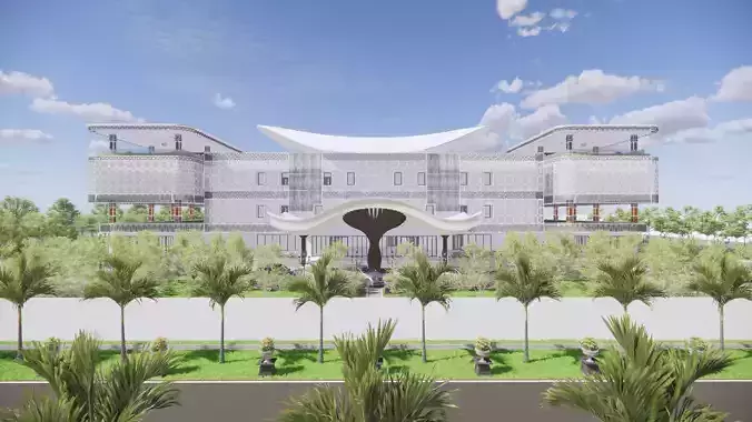 The Teatre Building Of Sambas Cultural Centre 3D model