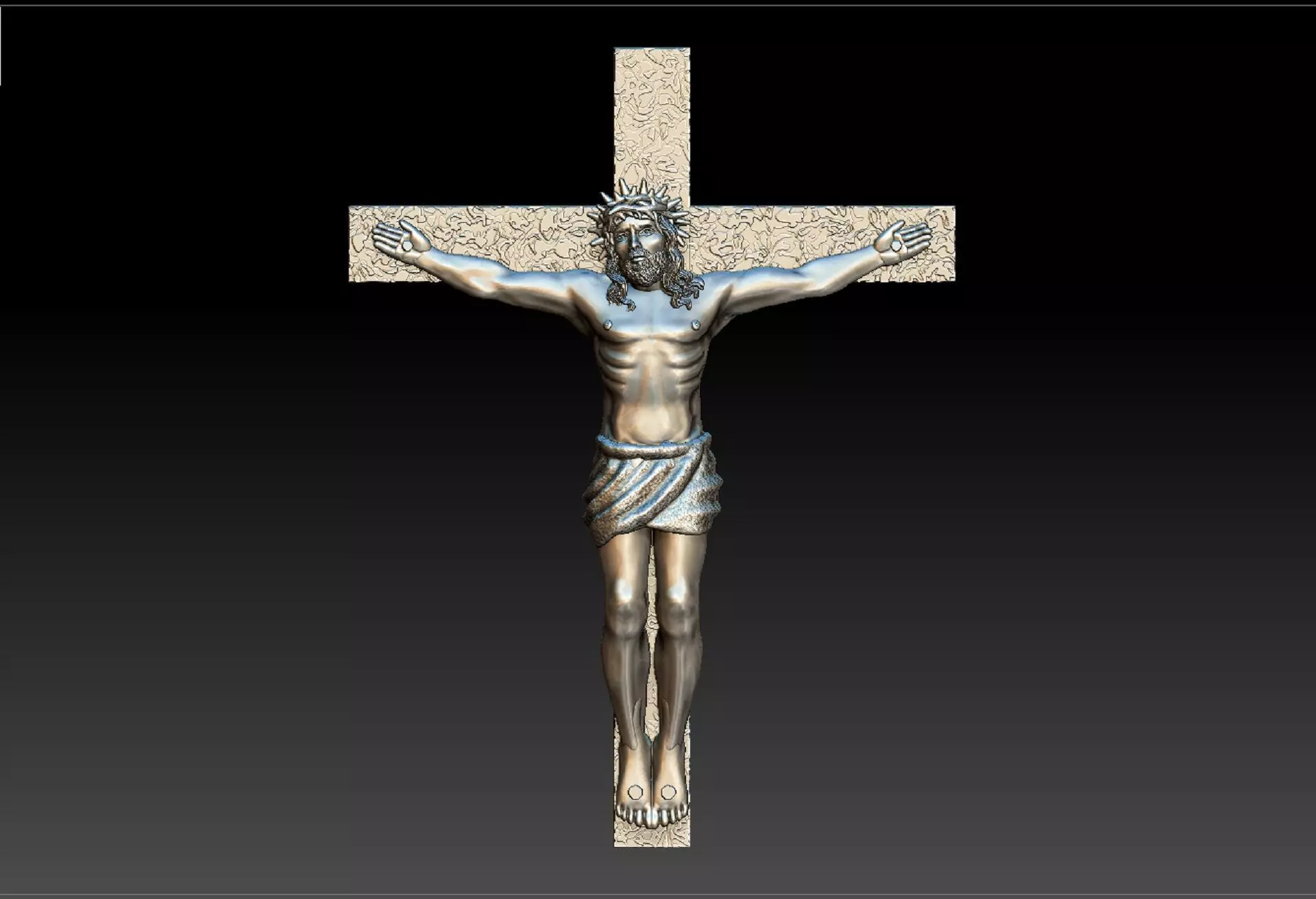 Jesus full 3D statue 3D print model_0