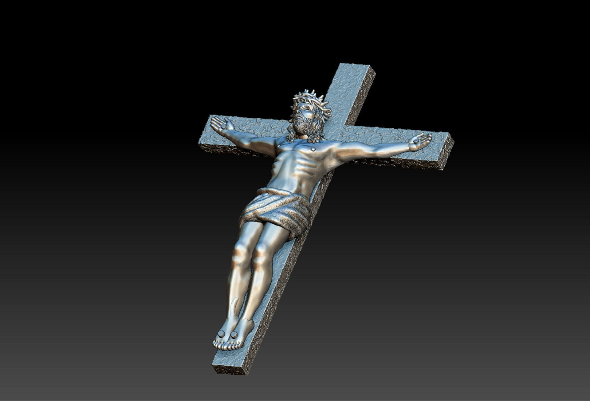 Jesus full 3D statue 3D print model_3