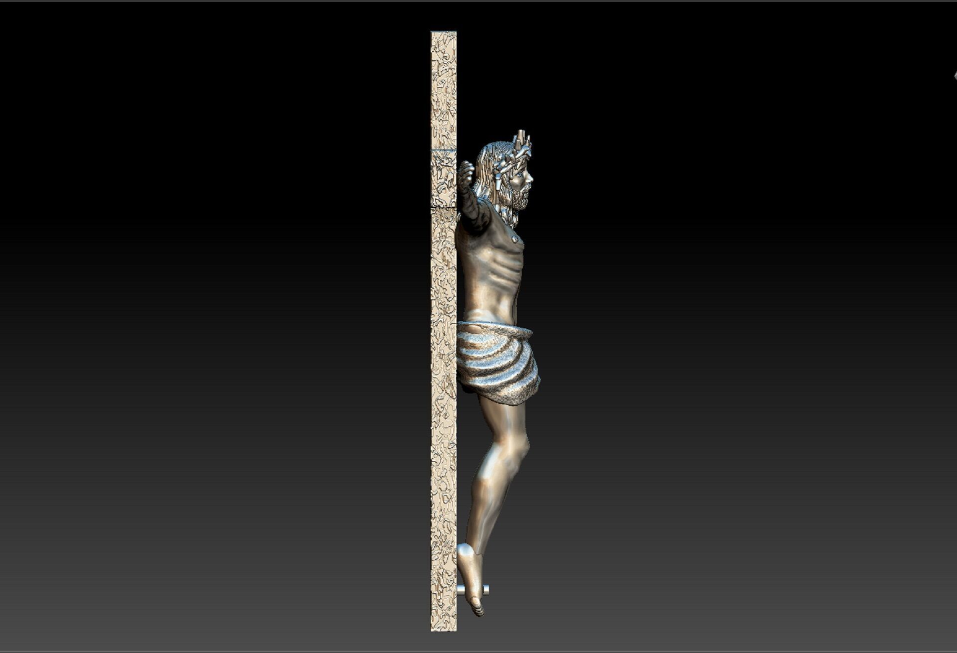 Jesus full 3D statue 3D print model_6