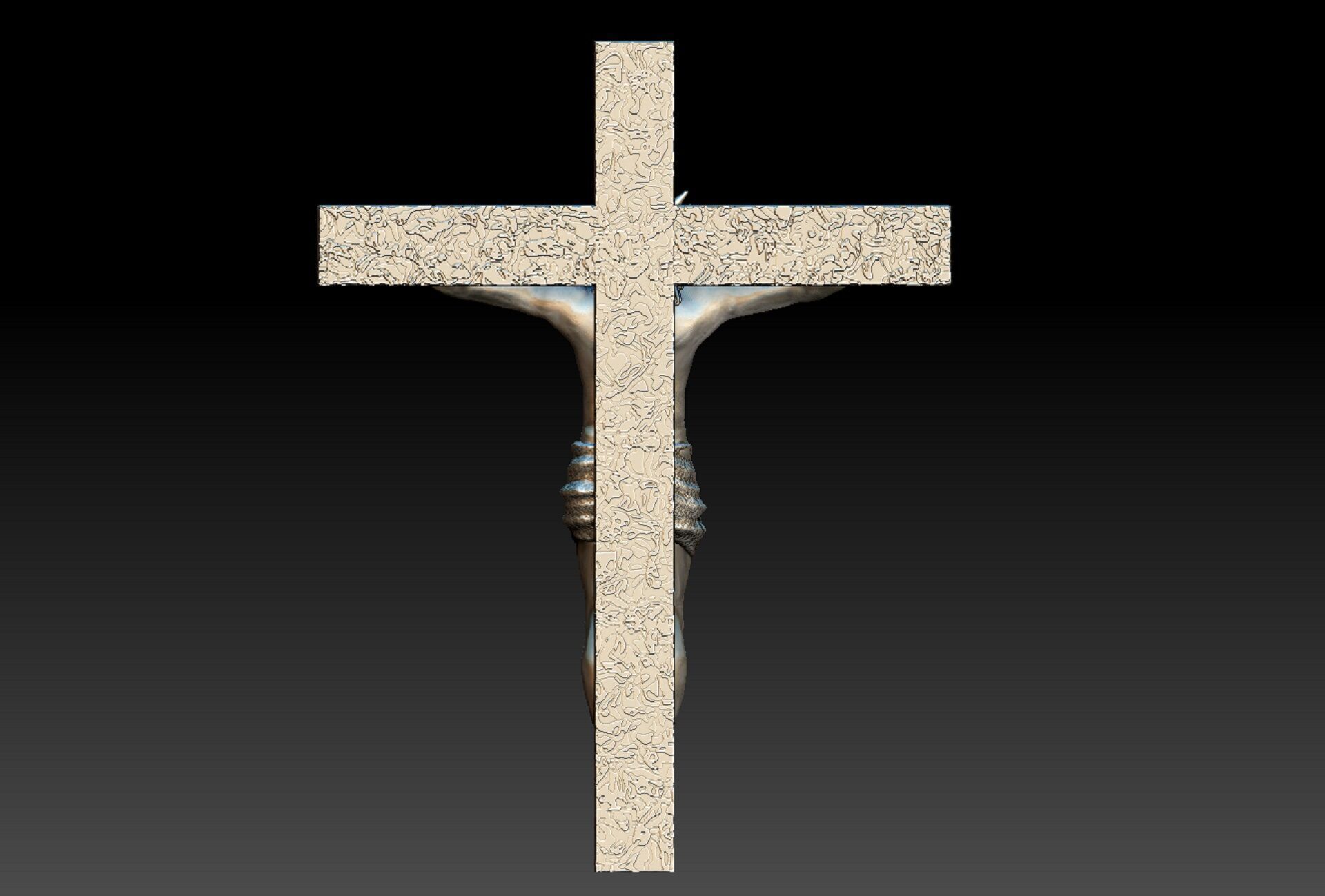 Jesus full 3D statue 3D print model_5