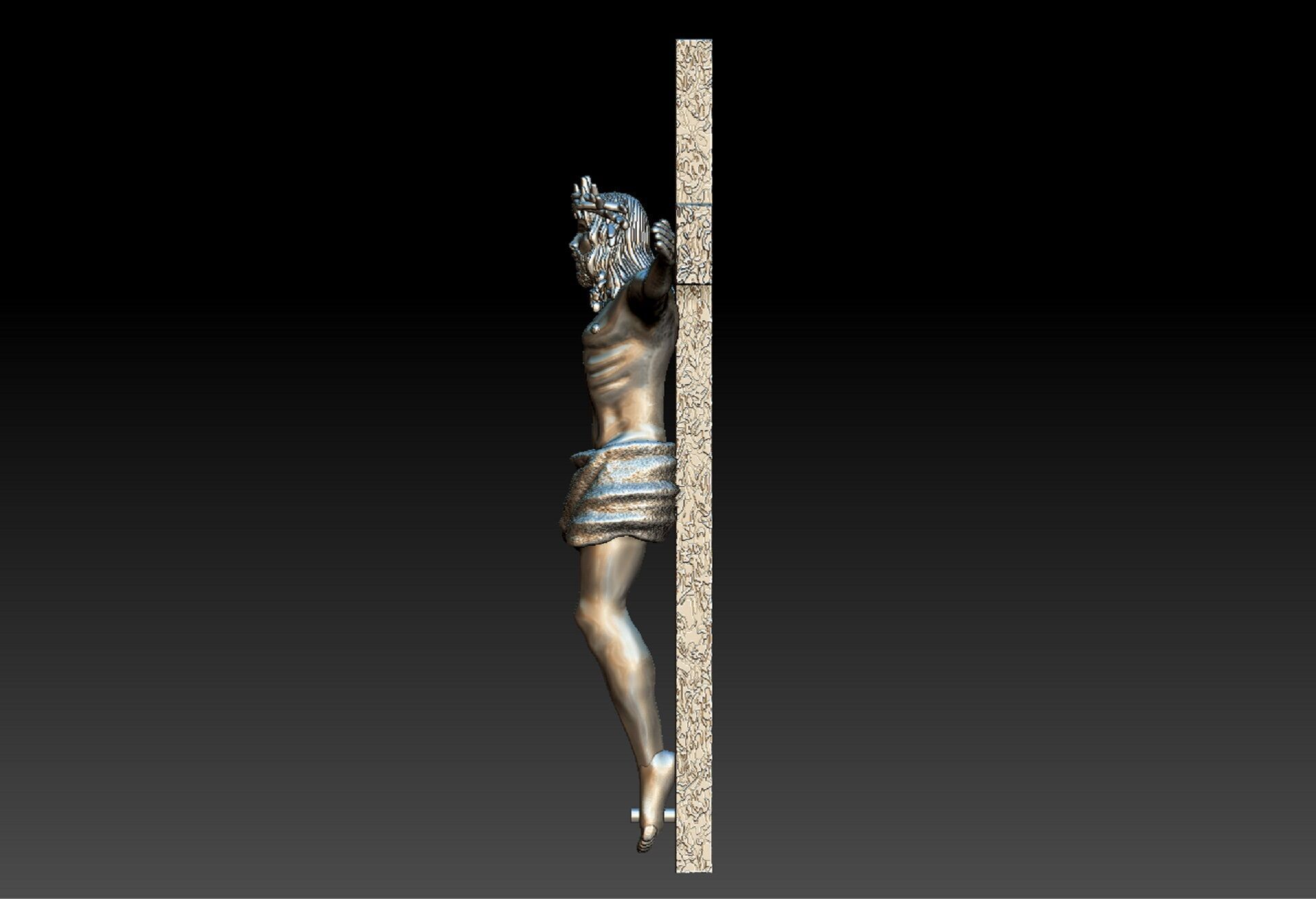 Jesus full 3D statue 3D print model_4