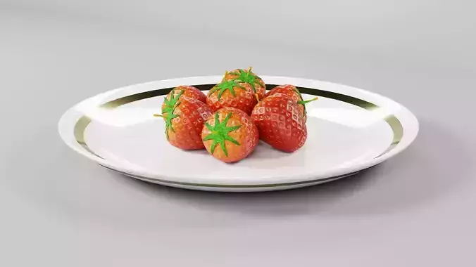 Strawberry with Plate CG1