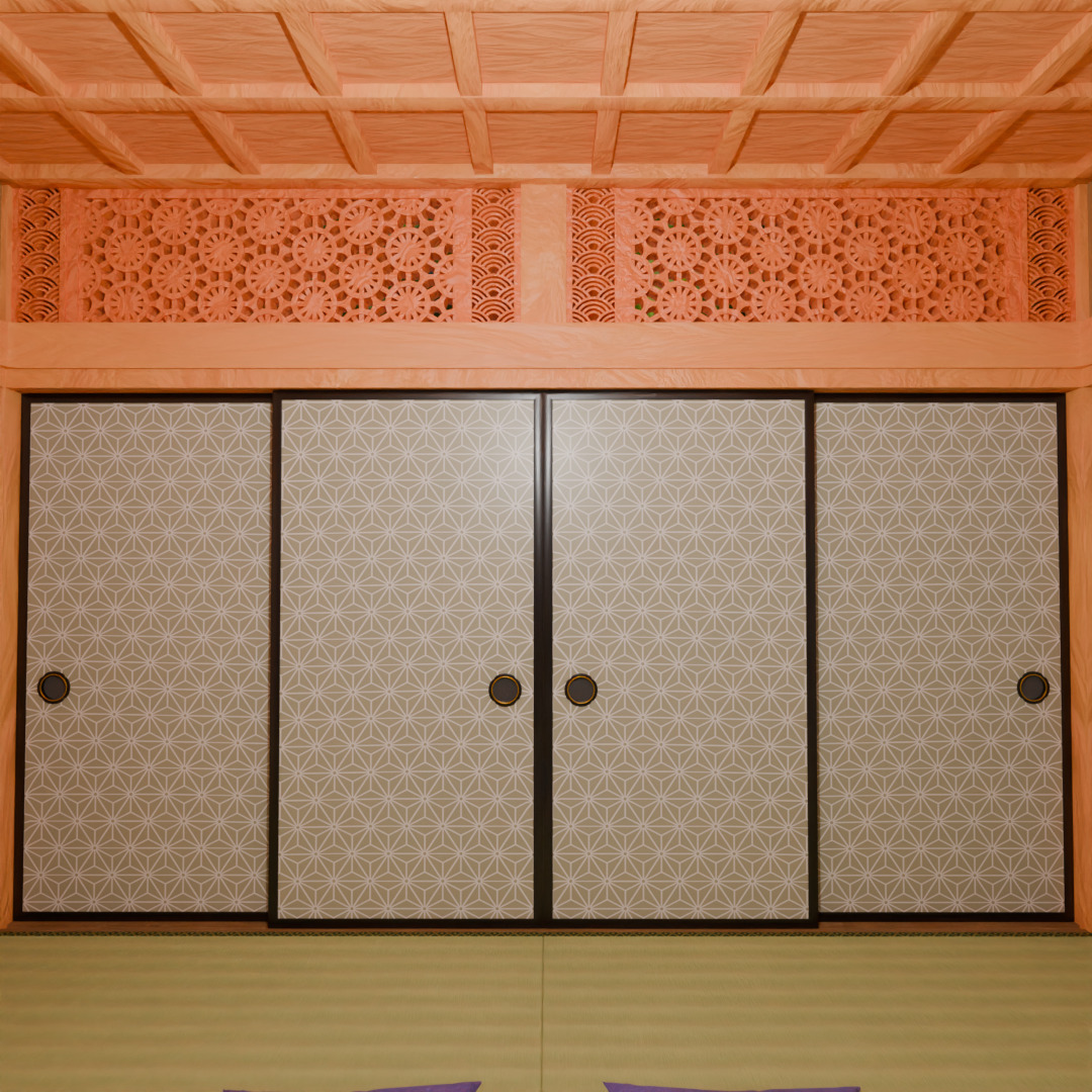 shoin-style Japanese-style room 3D model_7