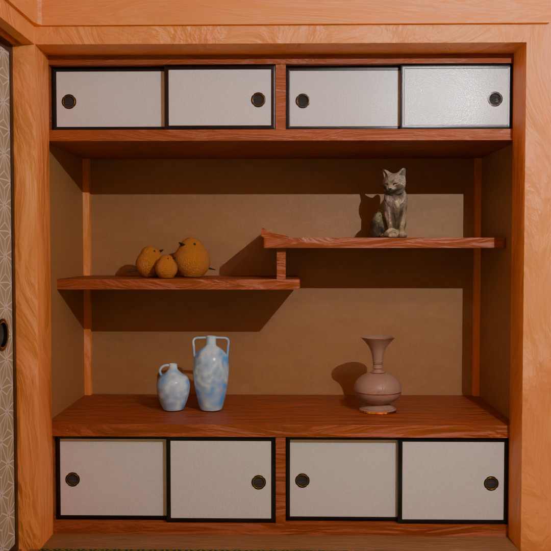 shoin-style Japanese-style room 3D model_3