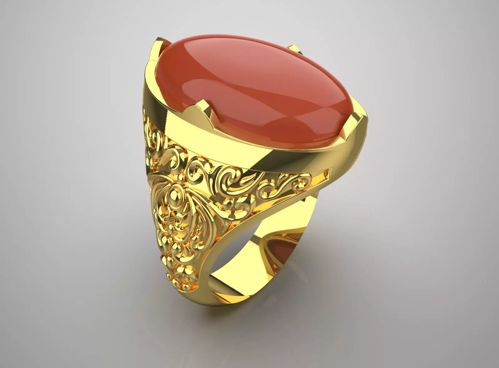 luxury gemstone man gold ring mr0006 3D print model