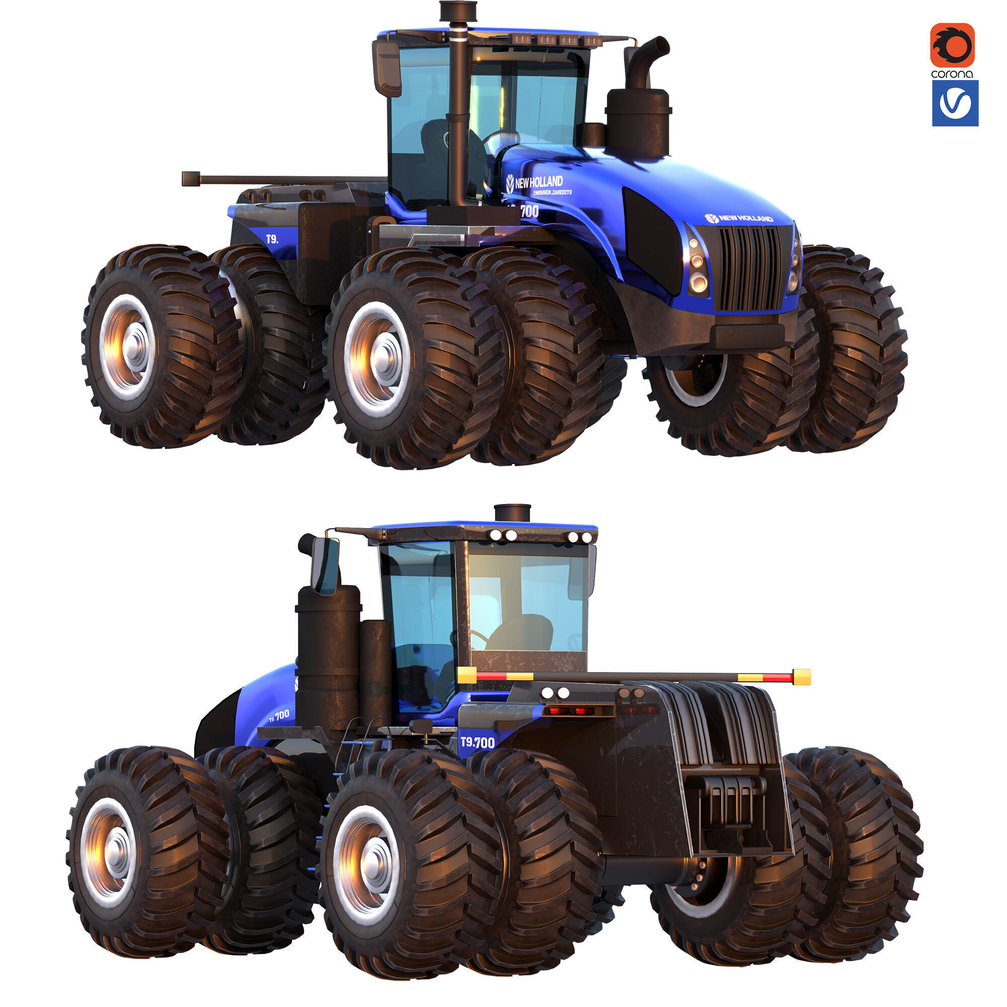 newholland t9 700 smarttrax 3D model_1