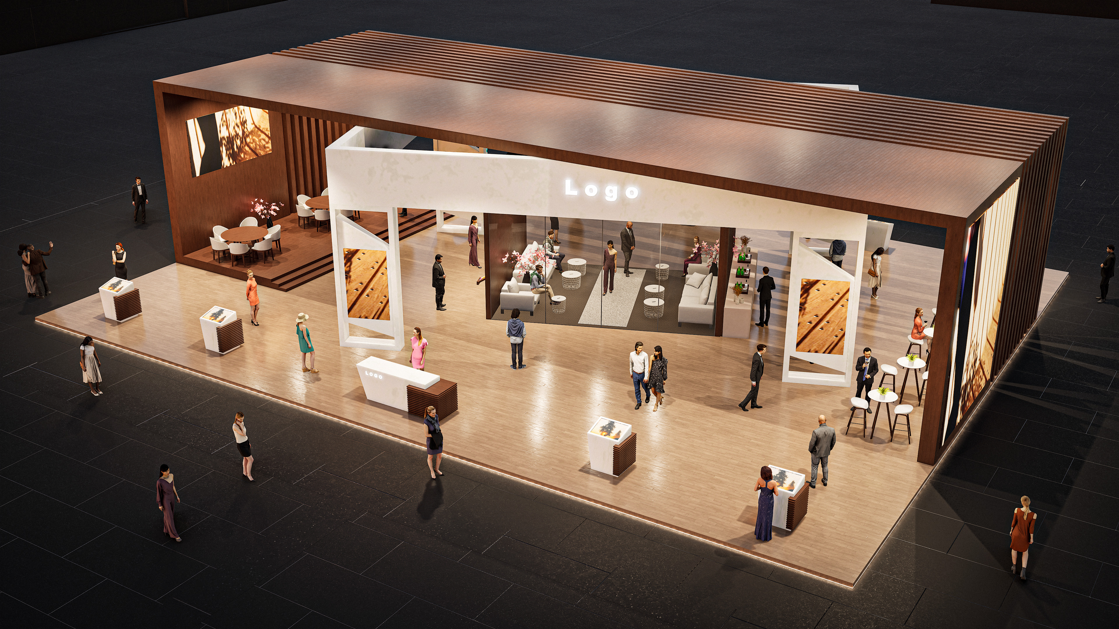 exhibition Low-poly 3D model_5