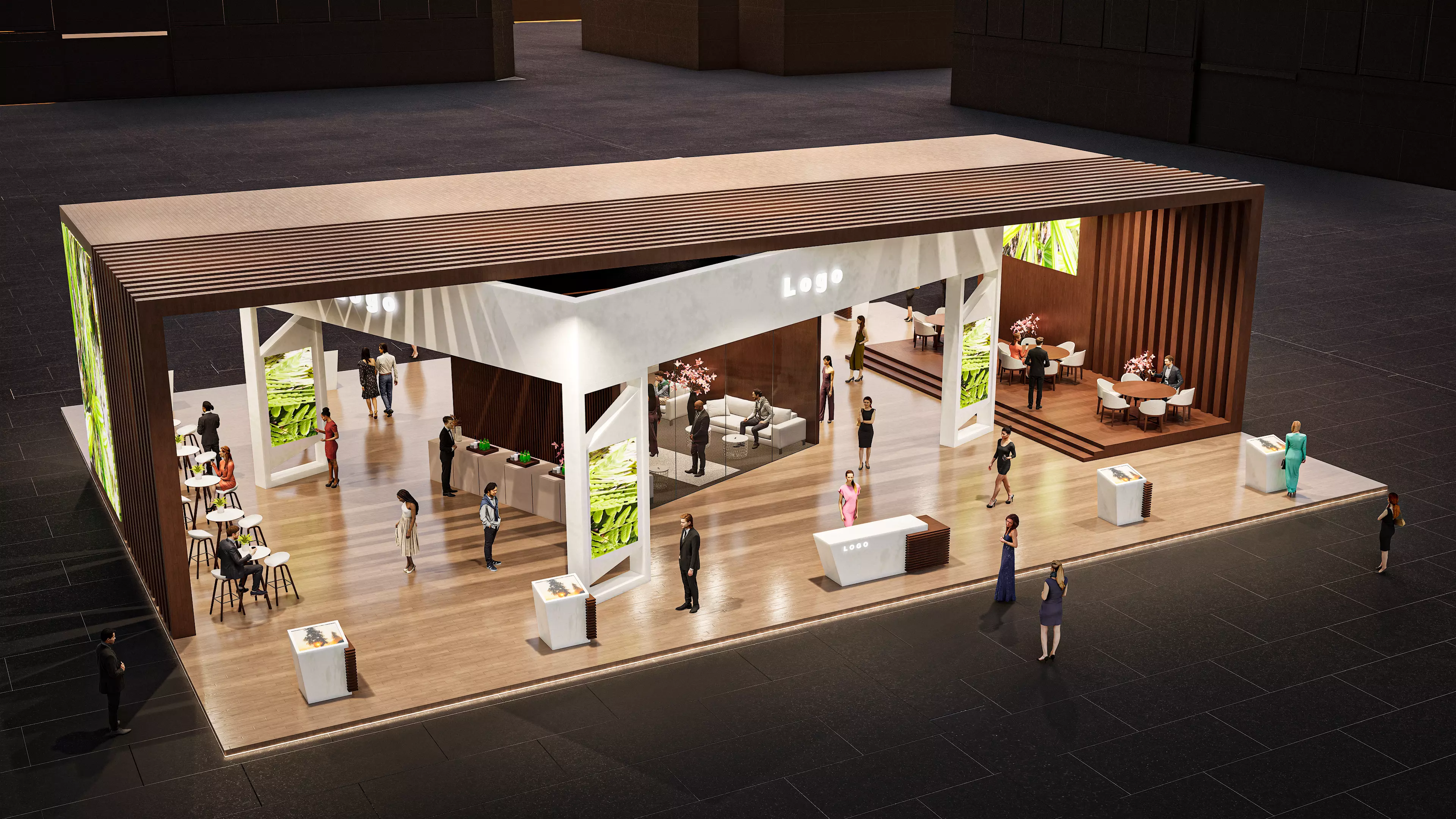 exhibition Low-poly 3D model_0