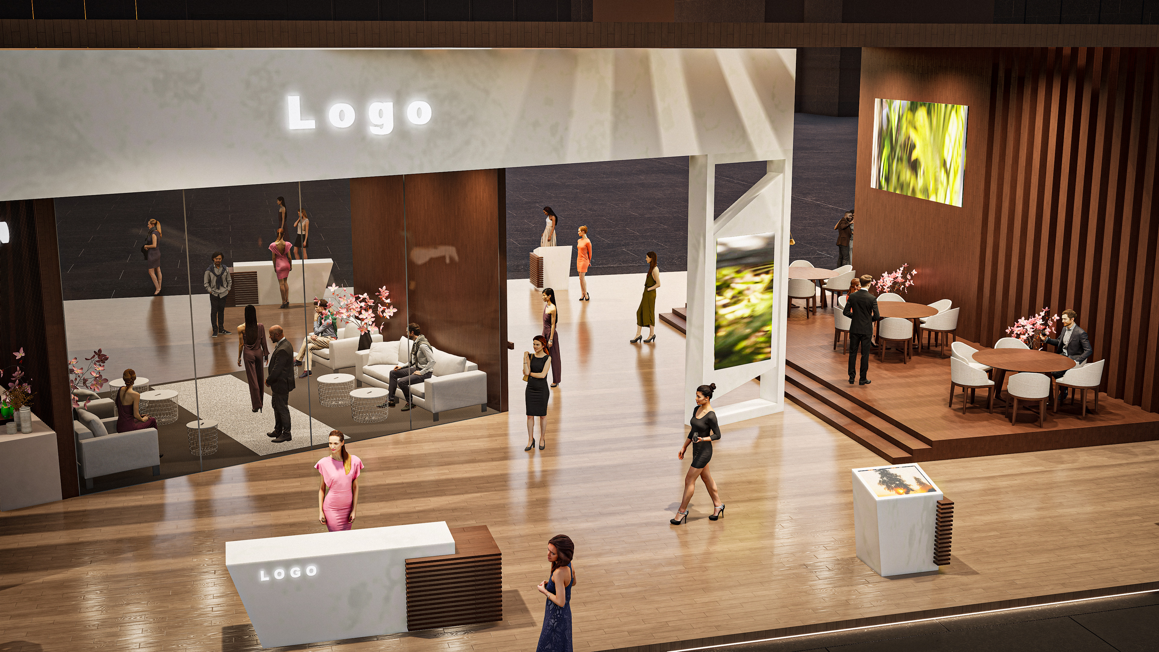 exhibition Low-poly 3D model_3