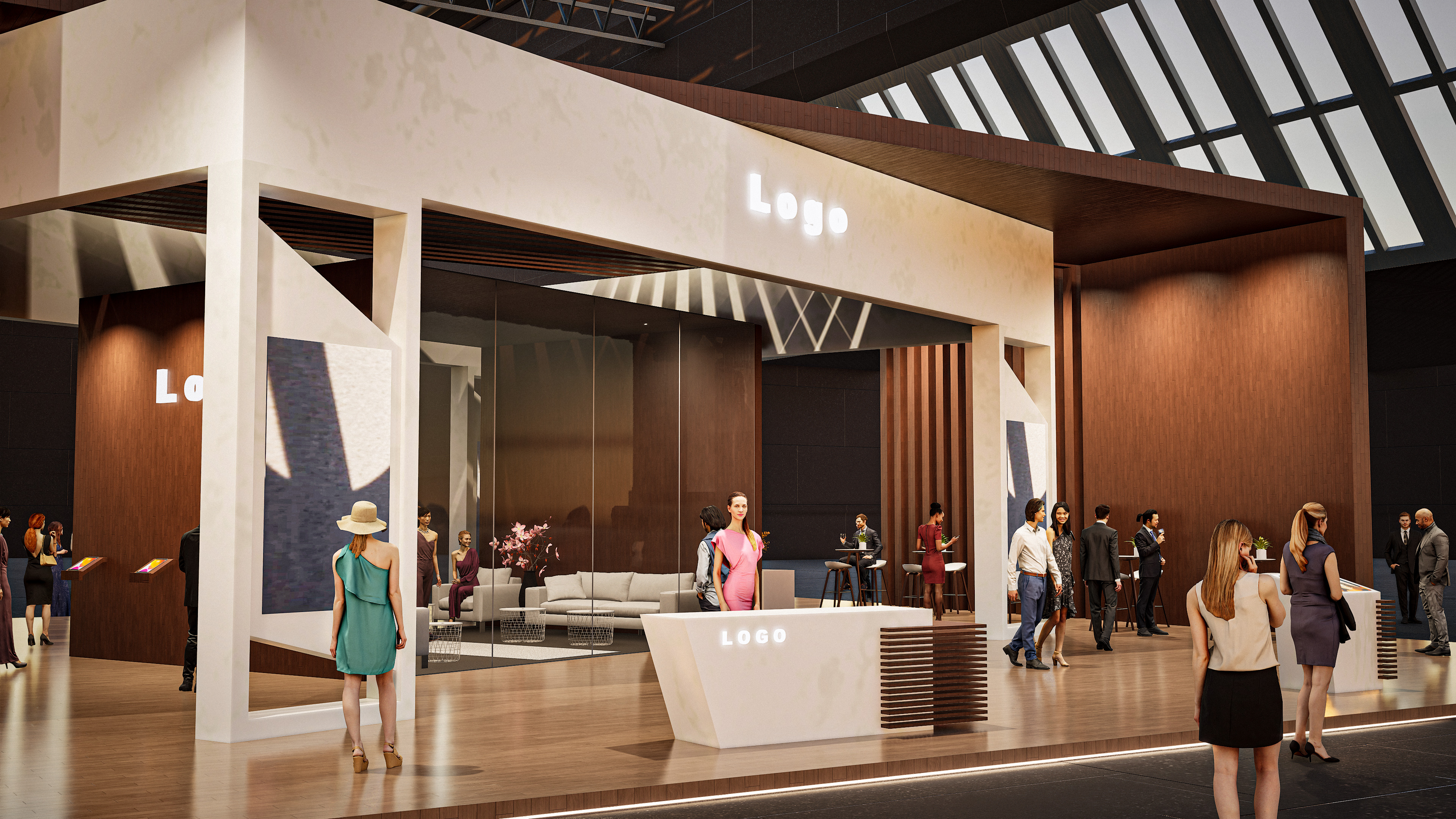 exhibition Low-poly 3D model_4