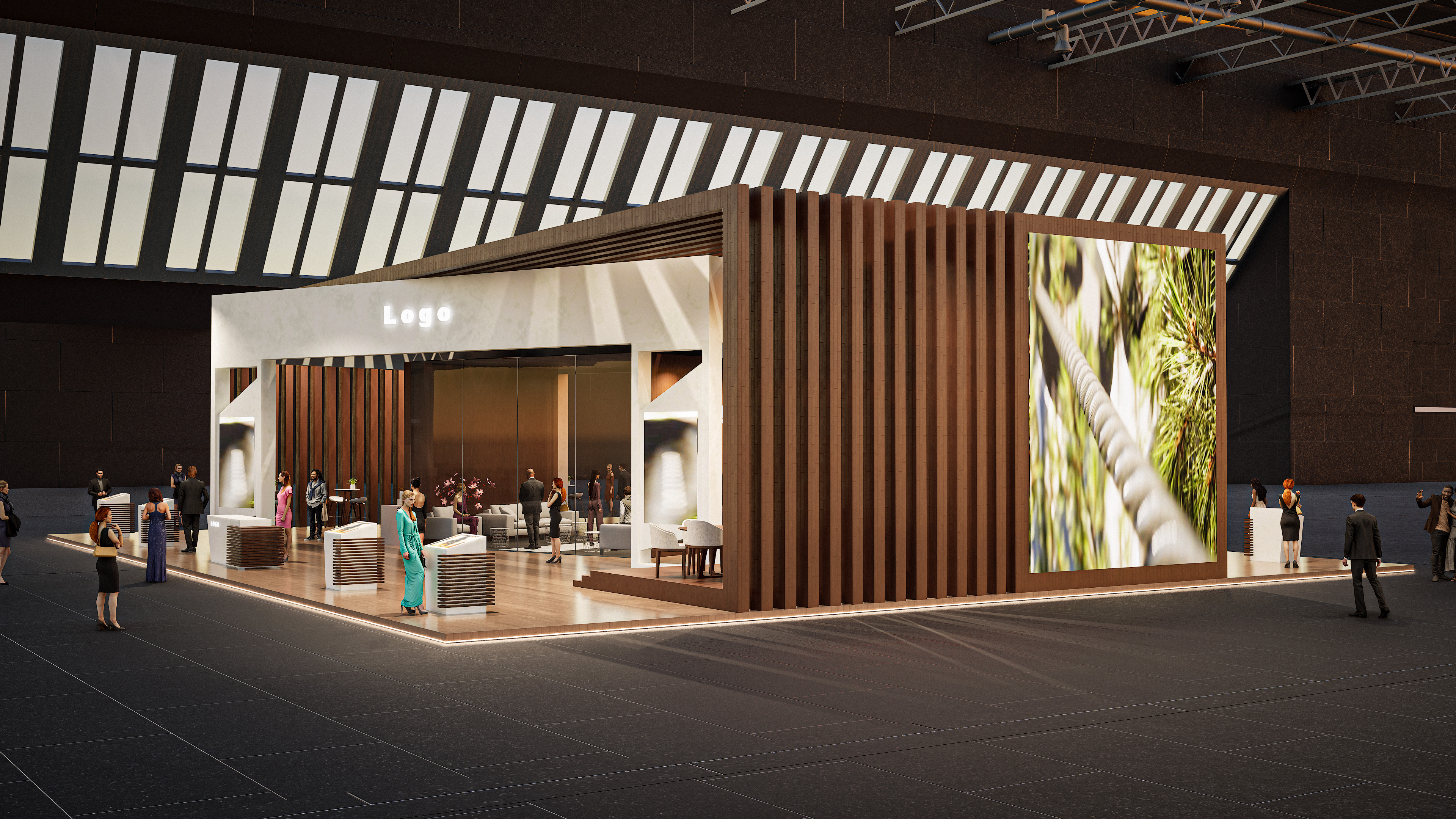 exhibition Low-poly 3D model_2