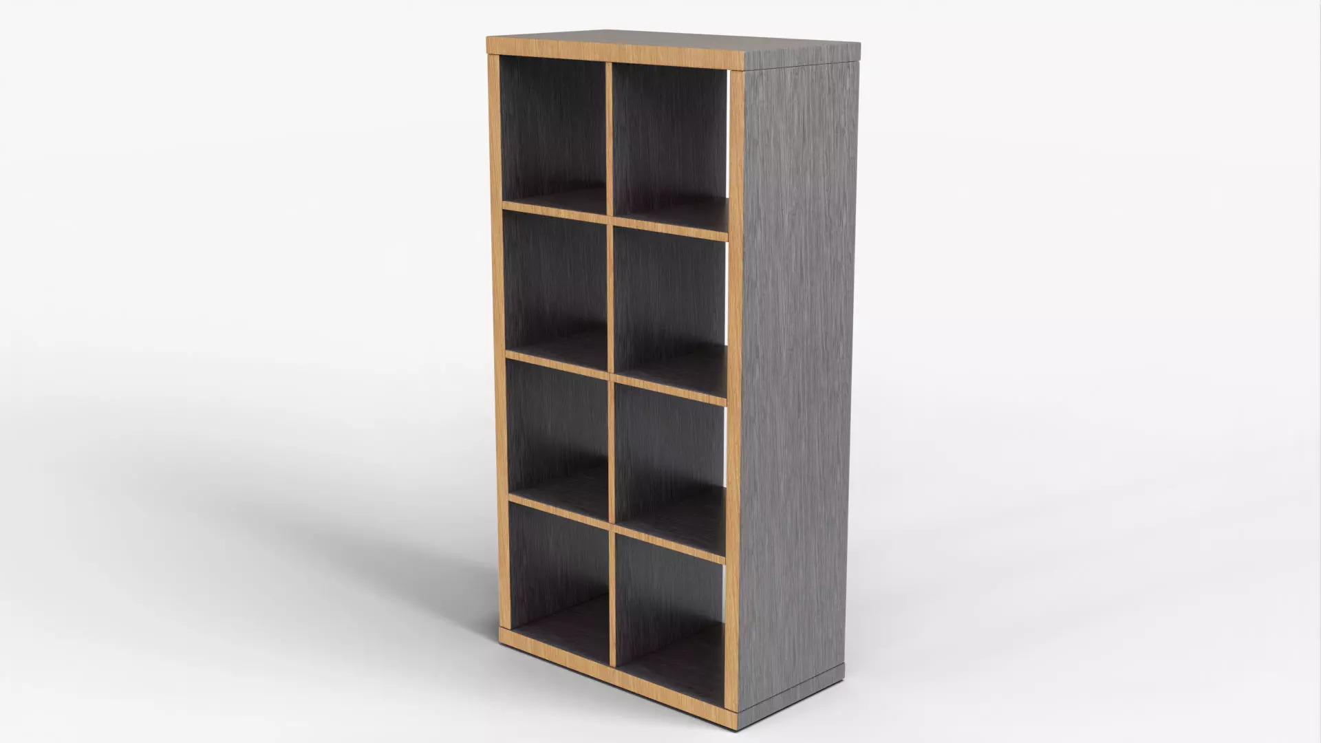 Bookshelf 01 - Grey 3D model_0