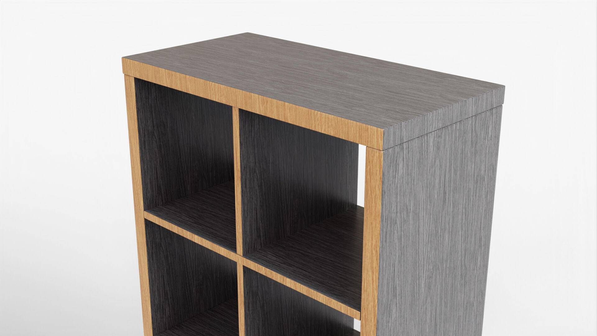 Bookshelf 01 - Grey 3D model_4