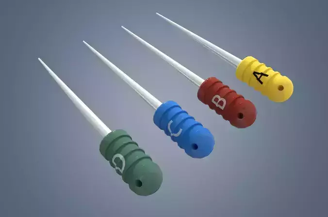 Dental Instruments 3D model Low-poly 3D model
