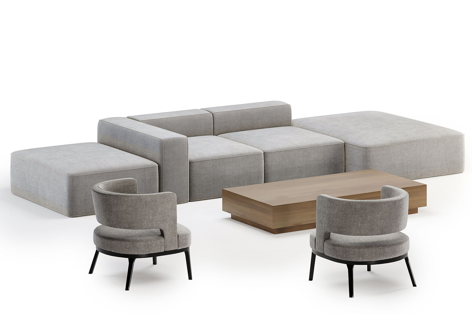 Modern Office Furniture Pack 3D model_3