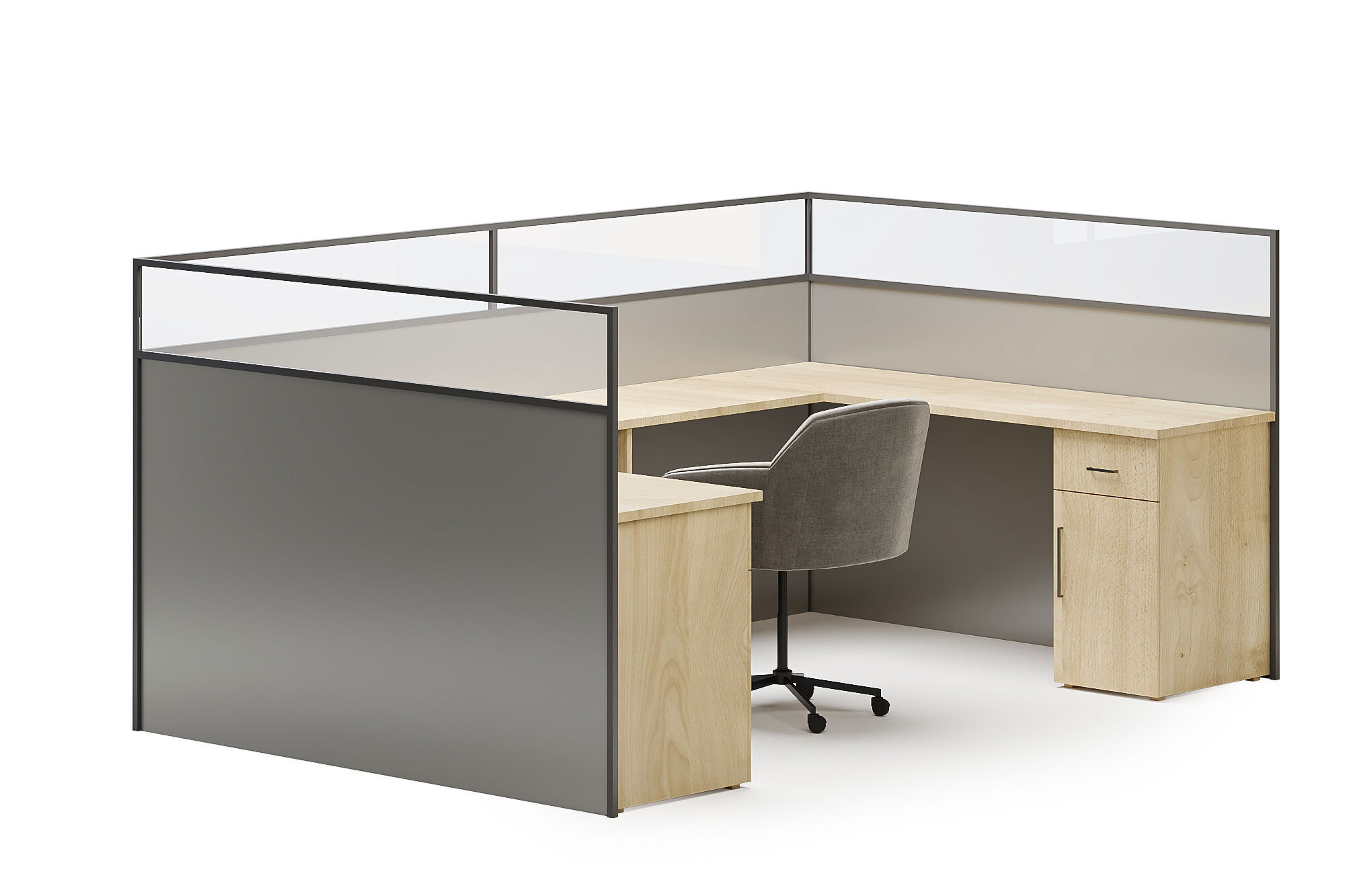 Modern Office Furniture Pack 3D model_2