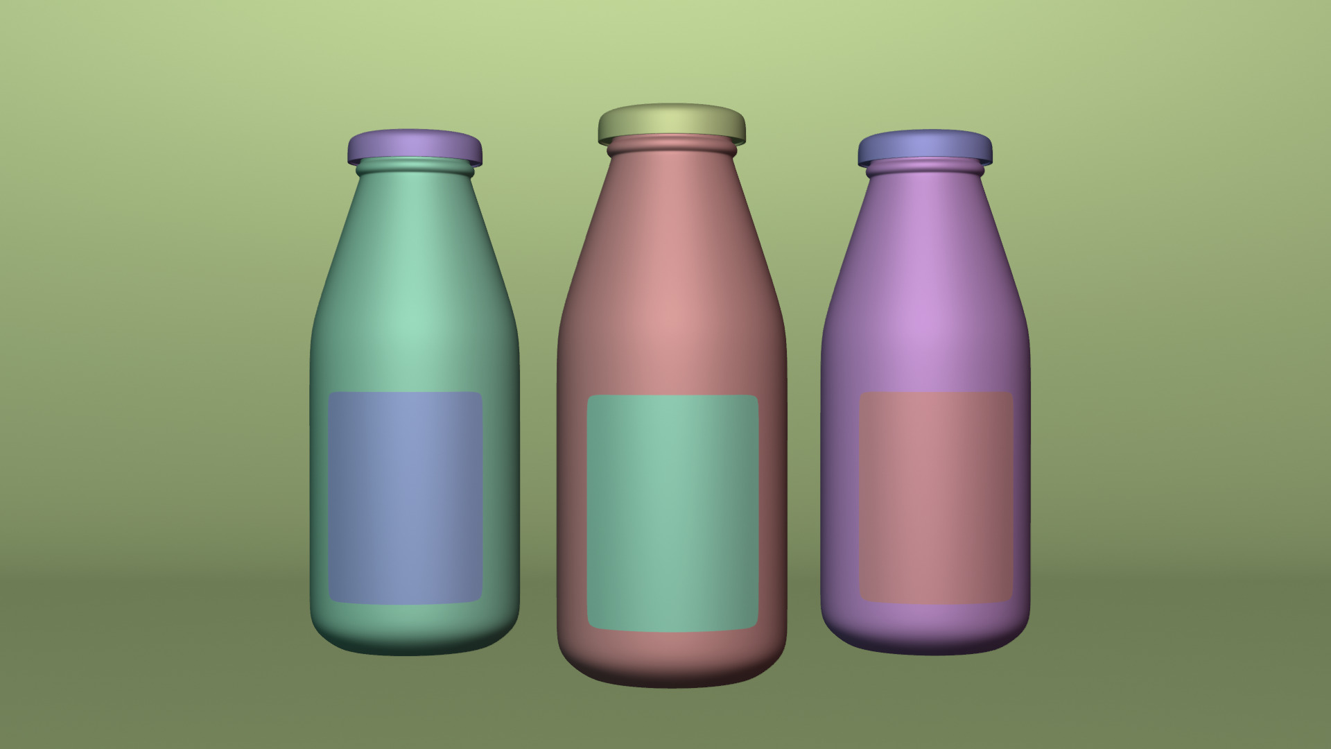 Orange Juice Bottle Product Visualization Low-poly 3D model_3
