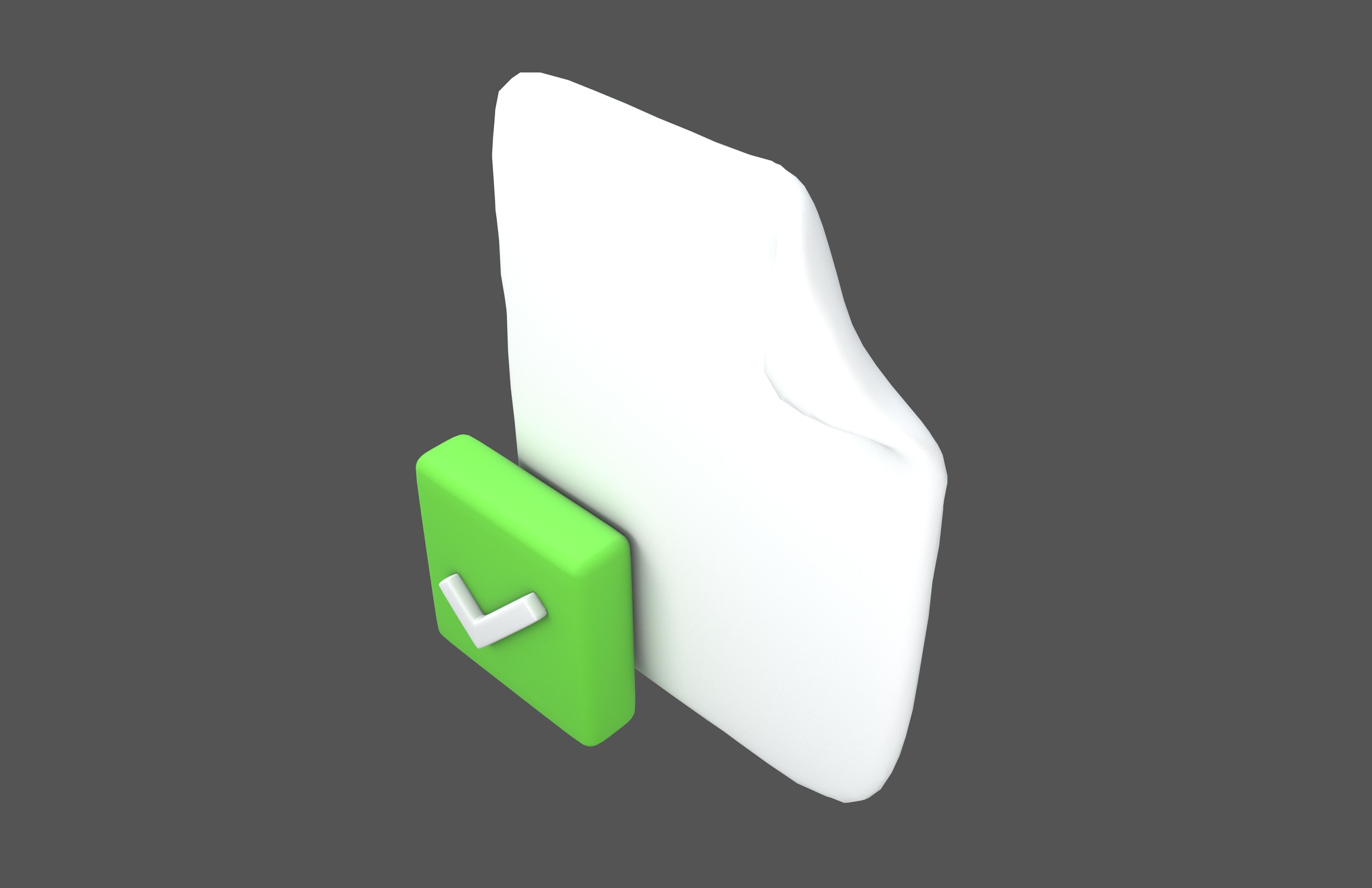 Approved Document Icon v1 001 Low-poly 3D model_2