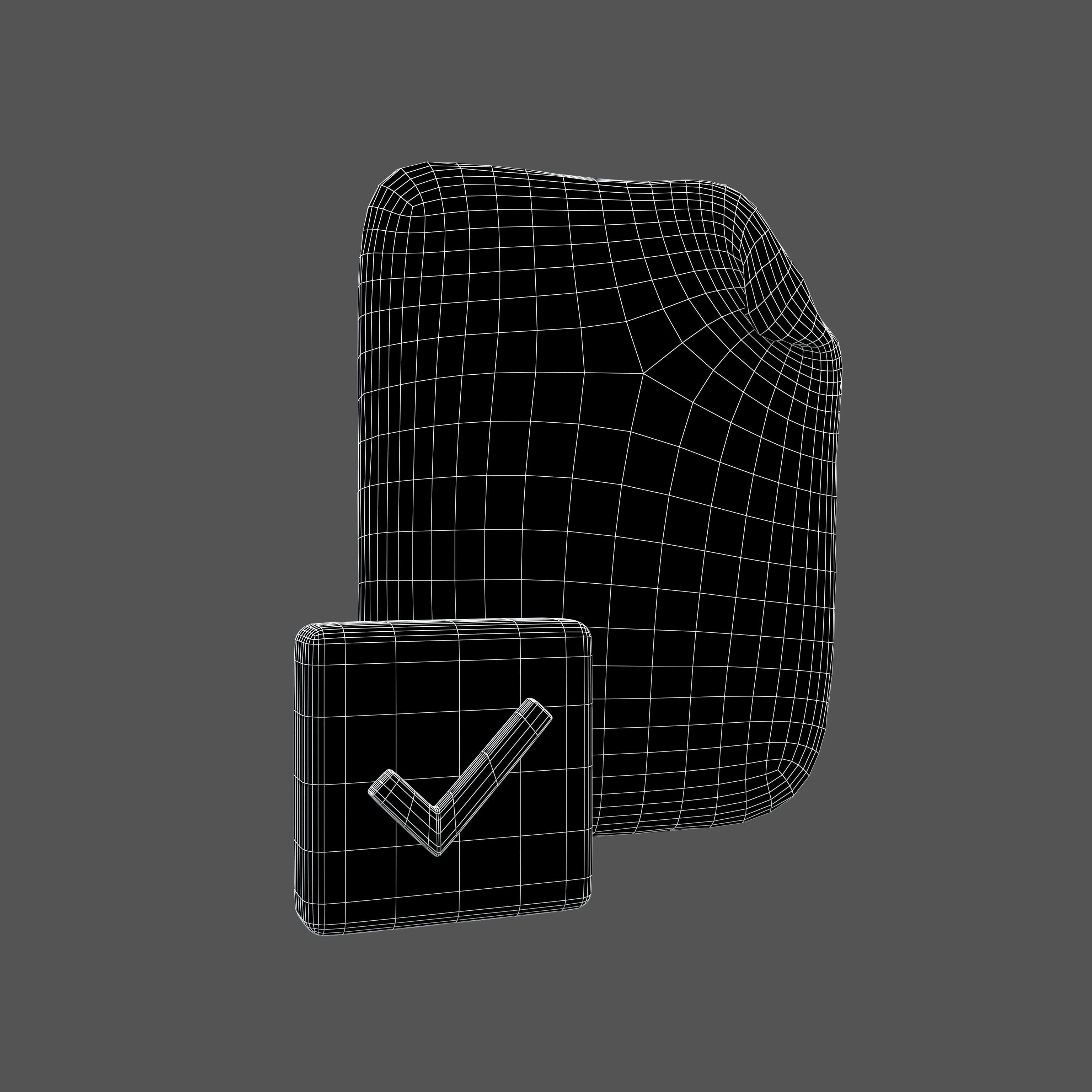 Approved Document Icon v1 001 Low-poly 3D model_4