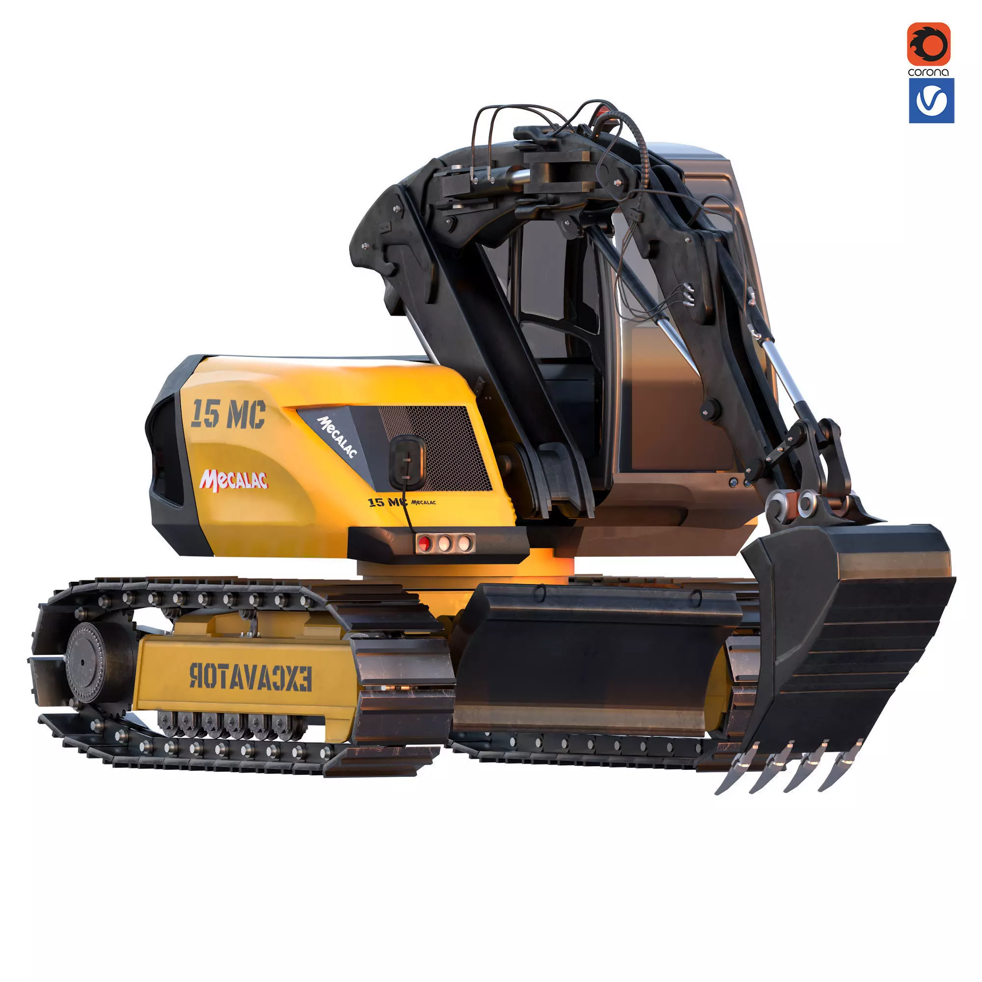 EXCAVATOR MECALAC 15 MC 3D model
