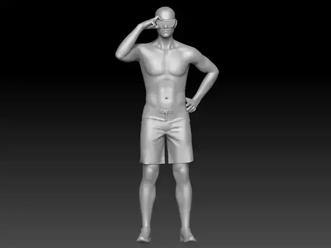 Lifeguard baywatch boy 1 3D print model