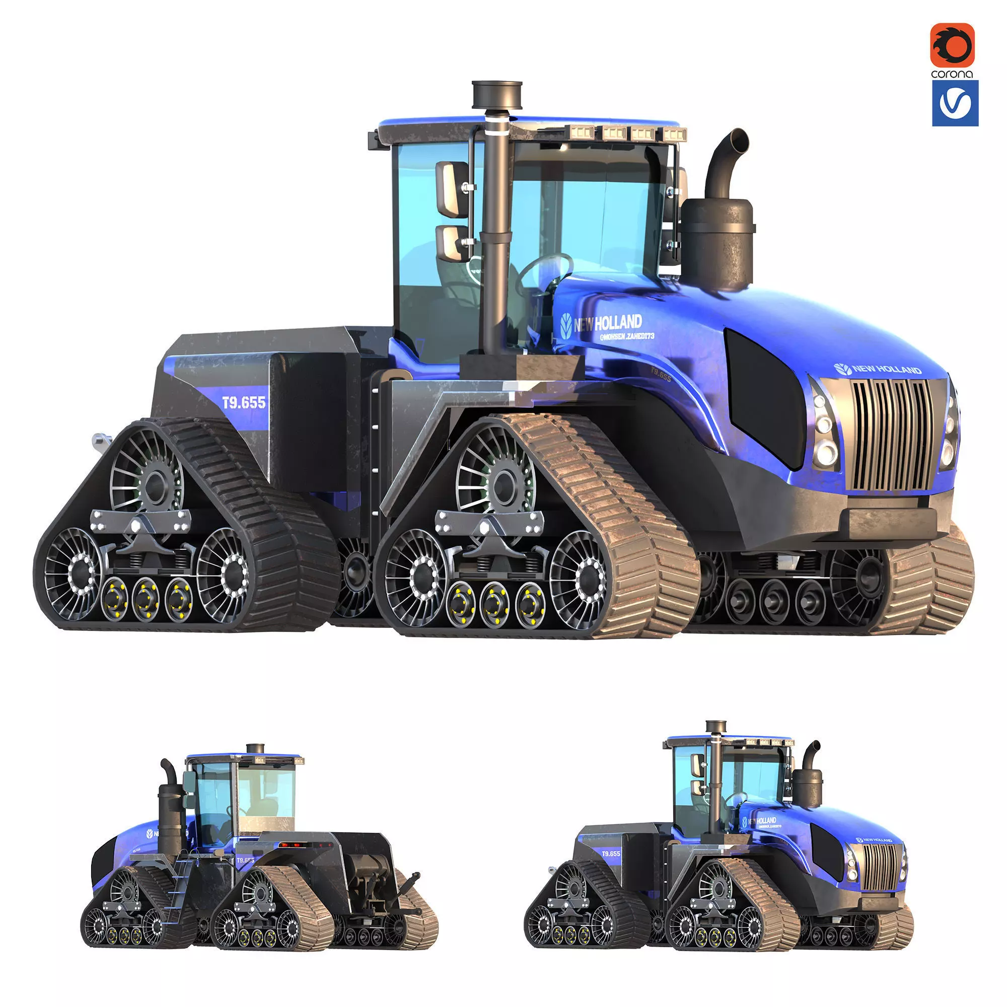 newholland t9 655 smarttrax 3D model