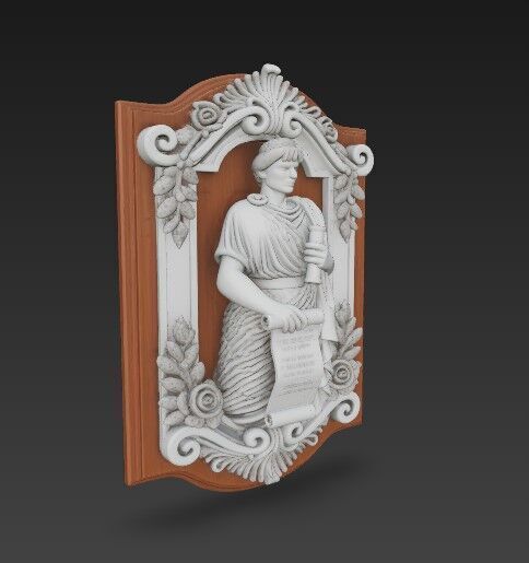 3D Printable Jugendstil Nymph Relief 3D model_13