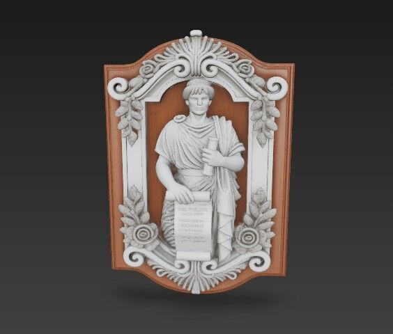 3D Printable Jugendstil Nymph Relief 3D model_1