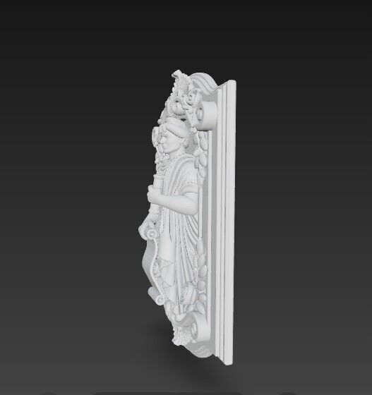 3D Printable Jugendstil Nymph Relief 3D model_14