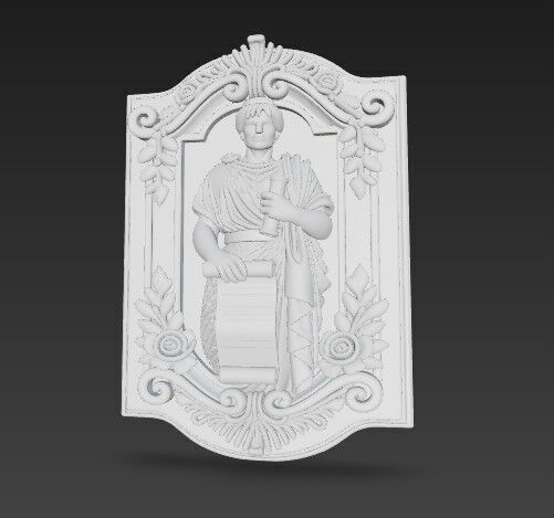 3D Printable Jugendstil Nymph Relief 3D model_9