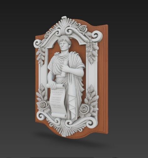3D Printable Jugendstil Nymph Relief 3D model_2