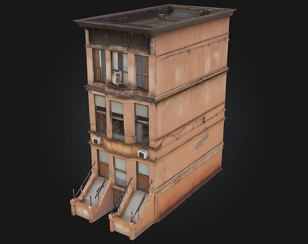 Rusty Graffiti Van  Urban Decay on Wheels 3D model 2