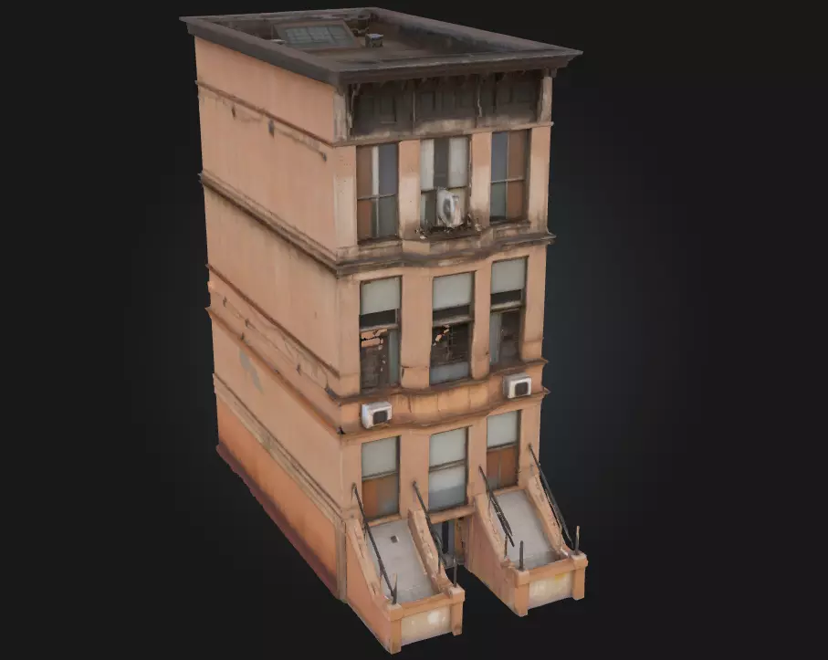 Rusty Graffiti Van Urban Decay on Wheels 3D model