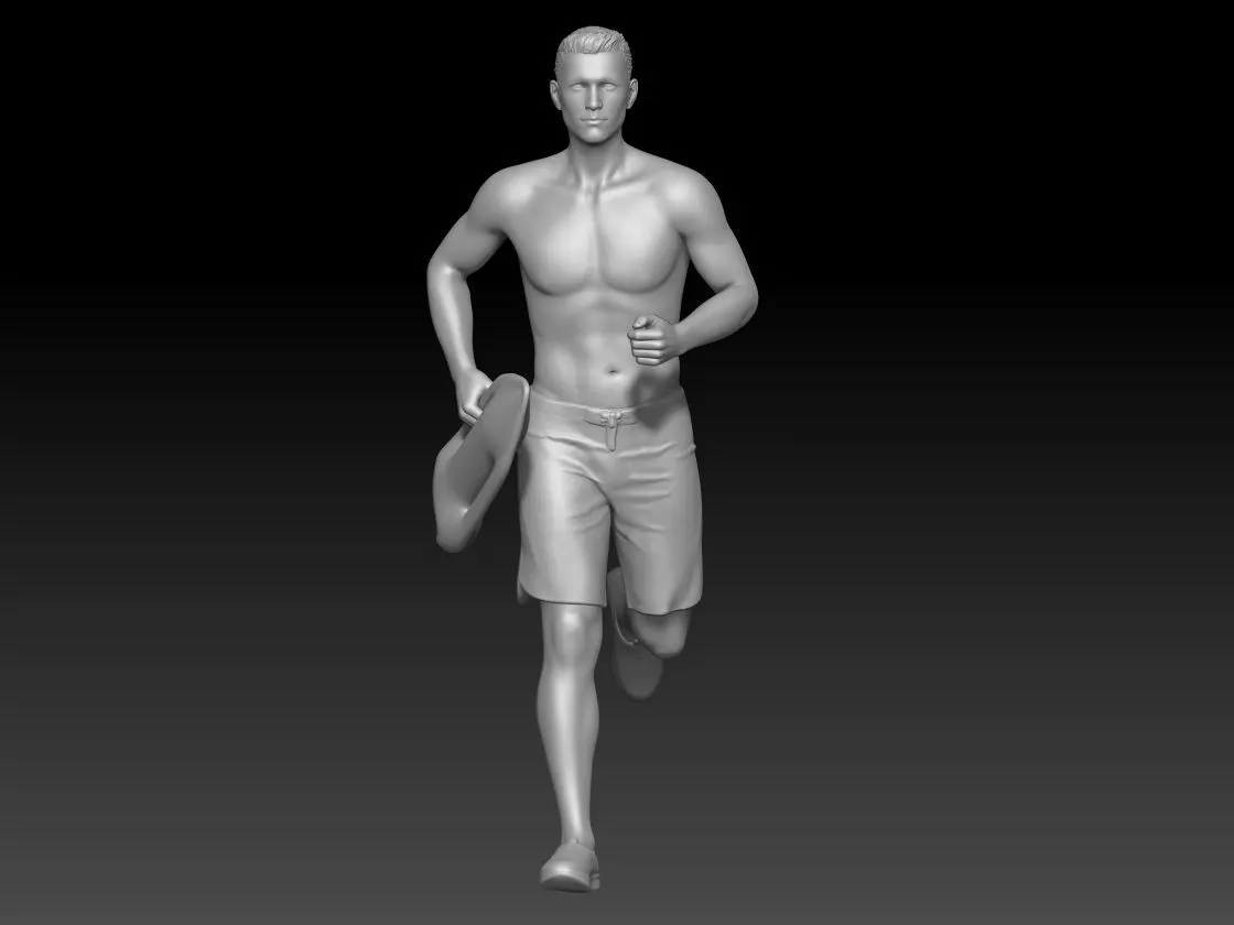 Lifeguard baywatch boy 2 3D print model