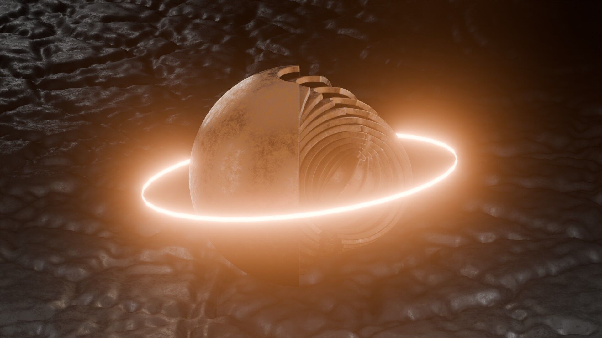 Sci-FI Orb Animation 3D model_2