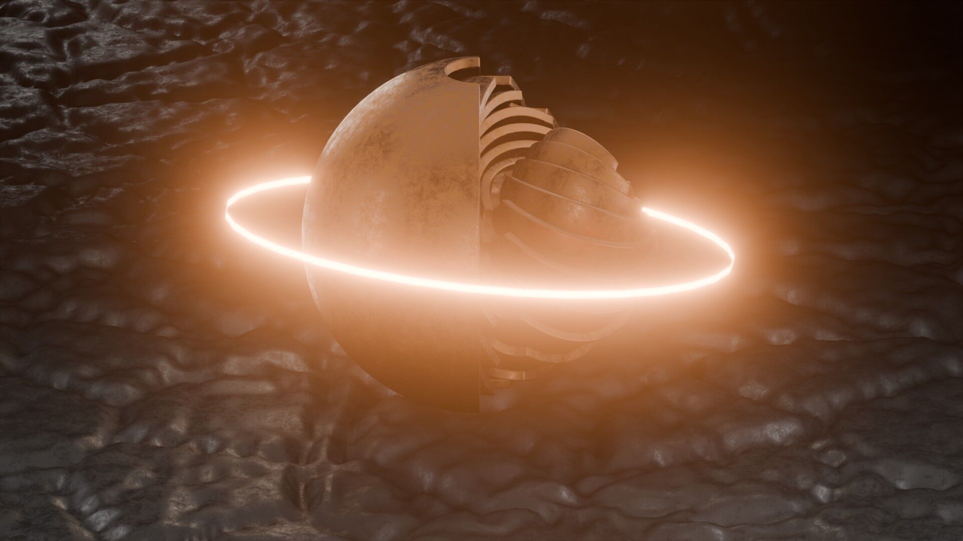 Sci-FI Orb Animation 3D model_4