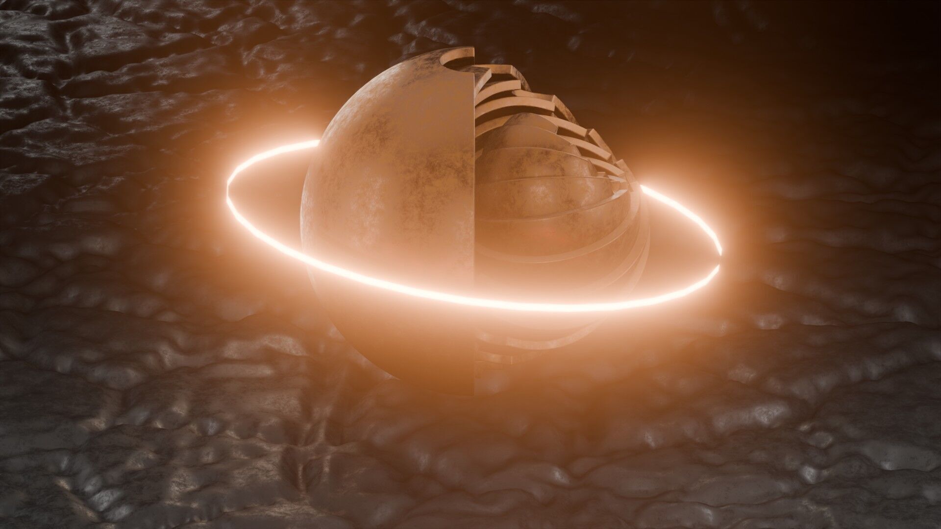 Sci-FI Orb Animation 3D model_5