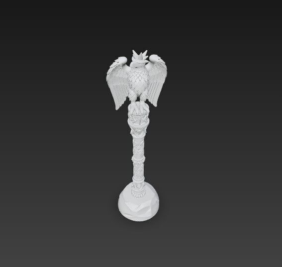 3D Printable Eagle Headed Scepter 3D model_20