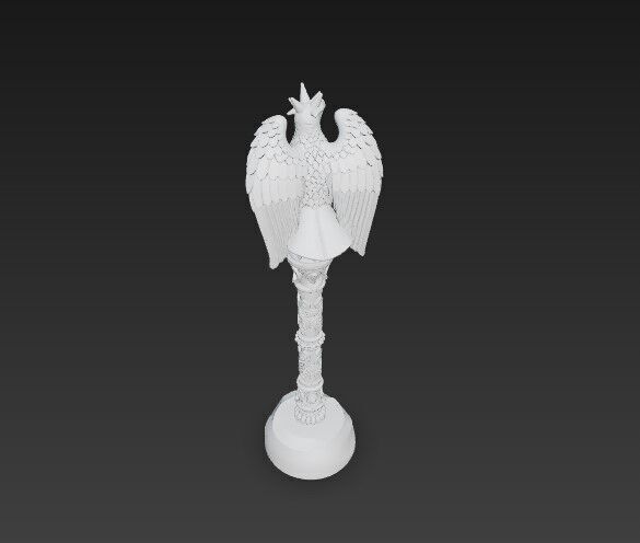 3D Printable Eagle Headed Scepter 3D model_5