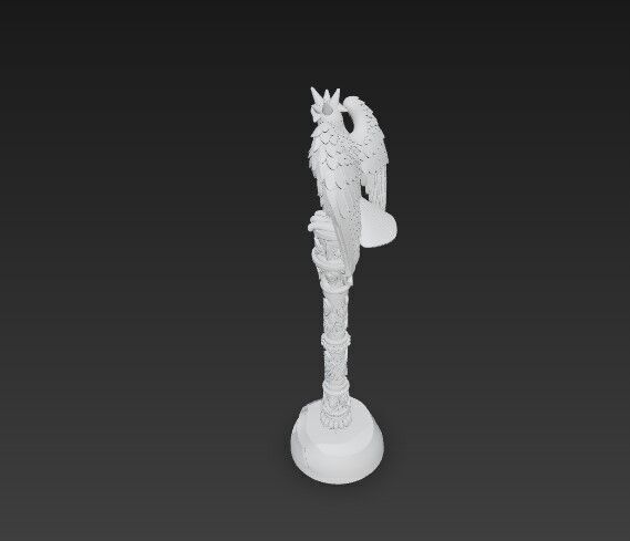 3D Printable Eagle Headed Scepter 3D model_6