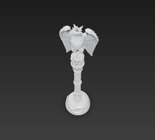 3D Printable Eagle Headed Scepter 3D model_8