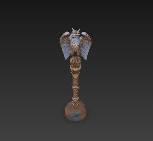 3D Printable Eagle Headed Scepter 3D model_19