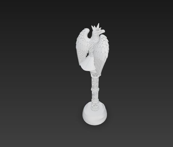 3D Printable Eagle Headed Scepter 3D model_4