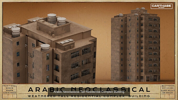 Arabic Neoclassical Urban Kit 3D Model Pack 5